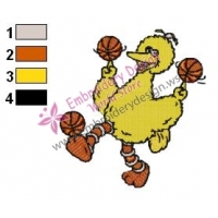 Sesame Street Big Bird Embroidery Design 02